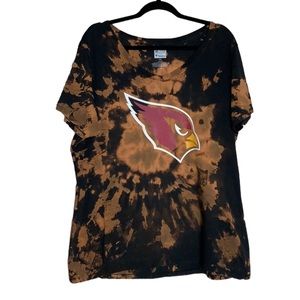 NFL Arizona Cardinals Reverse Bleach Tie Dye Shirt Size 2XL
